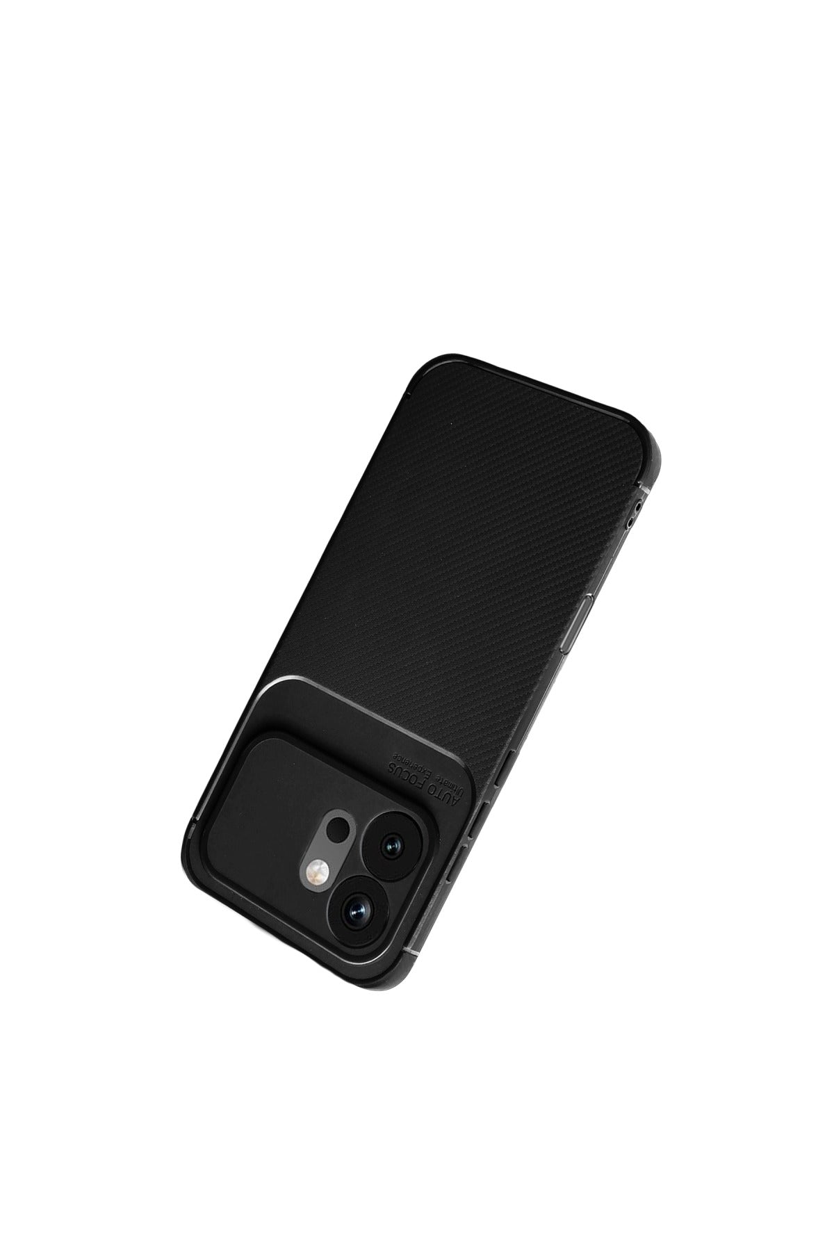 Huawei Honor 600 Uyumlu Auto Focus Karbon Kapak - Siyah