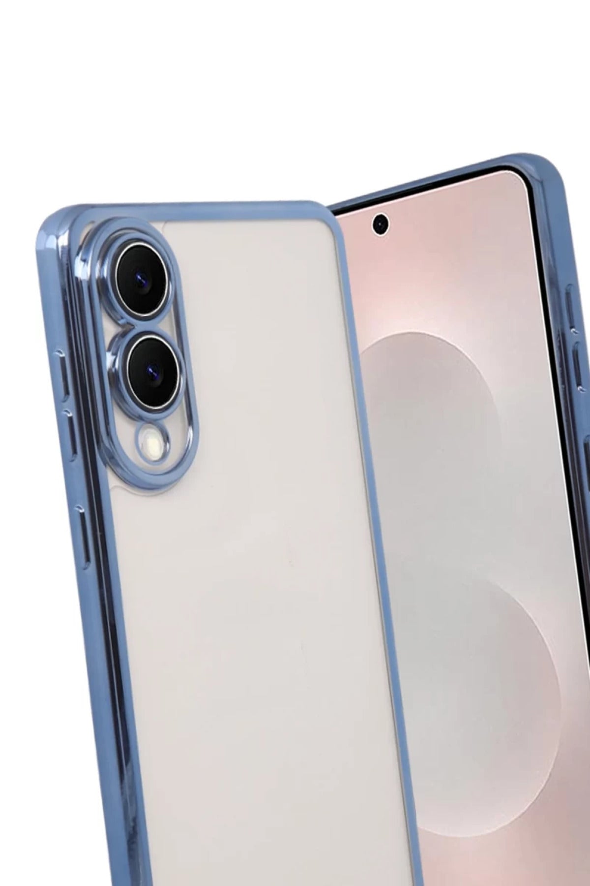 Samsung Galaxy S25 Uyumlu Edge Lensli Silikon - Açık Mavi