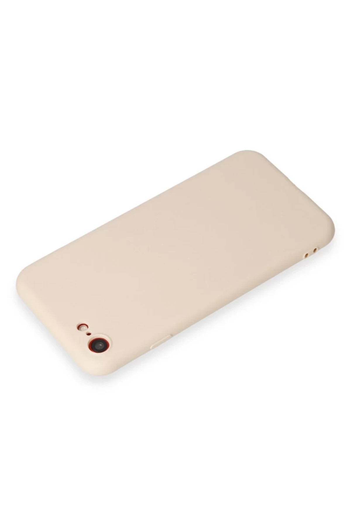 Apple iPhone 7 Uyumlu Kılıf First Silikon - Krem