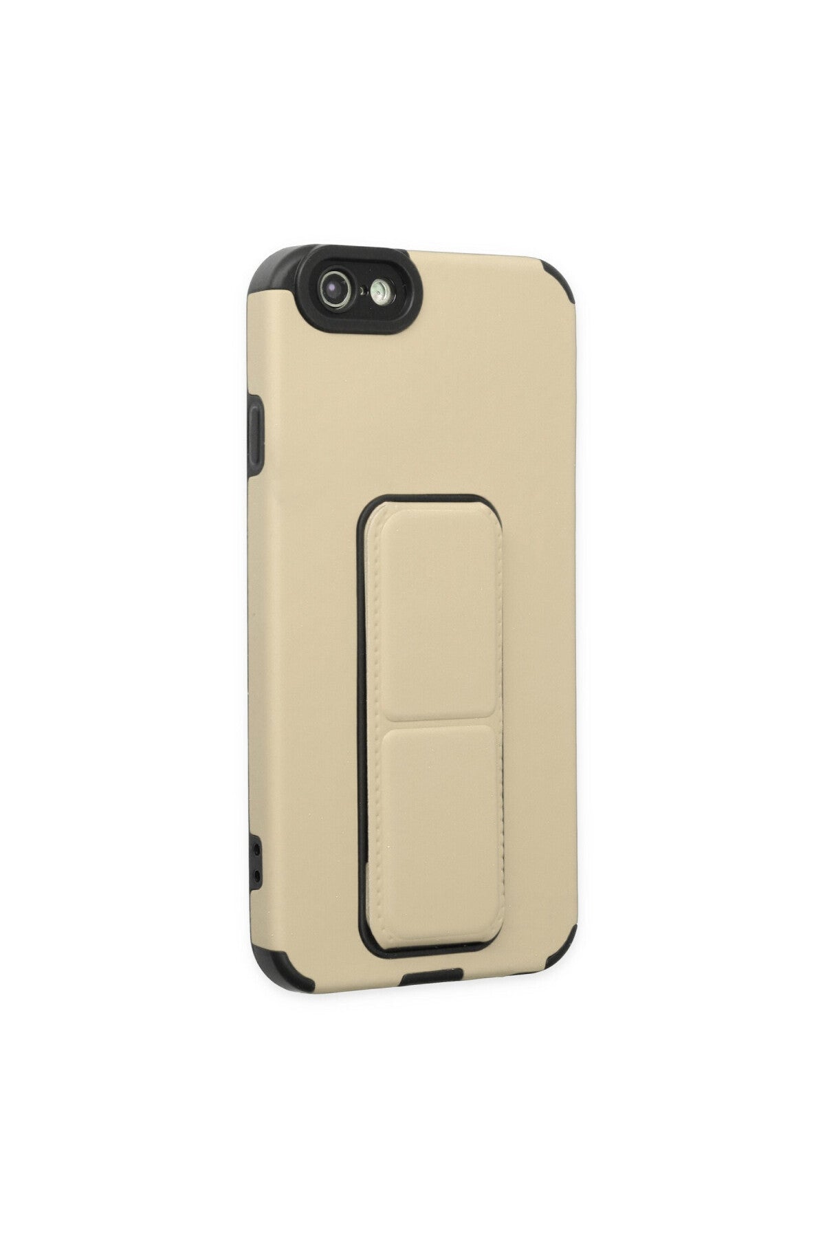 Apple iPhone 6 Uyumlu Kılıf Mega Standlı Silikon - Gold
