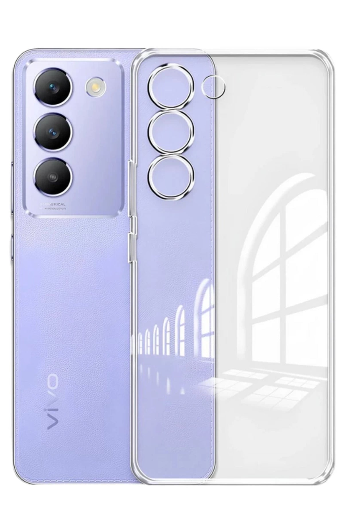 Vivo V30 Lite 4G Uyumlu Kılıf Lüx Şeffaf Silikon