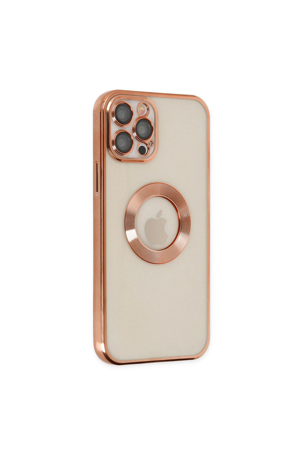 Apple iPhone 12 Pro Uyumlu Kılıf Slot Silikon - Rose Gold