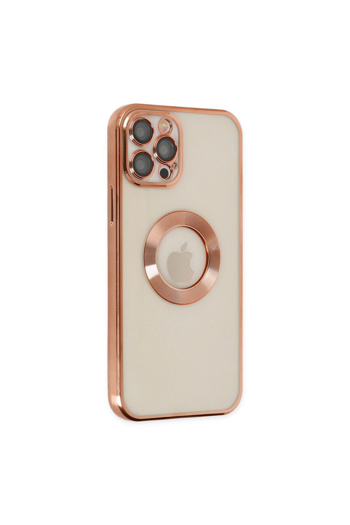 Apple iPhone 12 Pro Uyumlu Kılıf Slot Silikon - Rose Gold