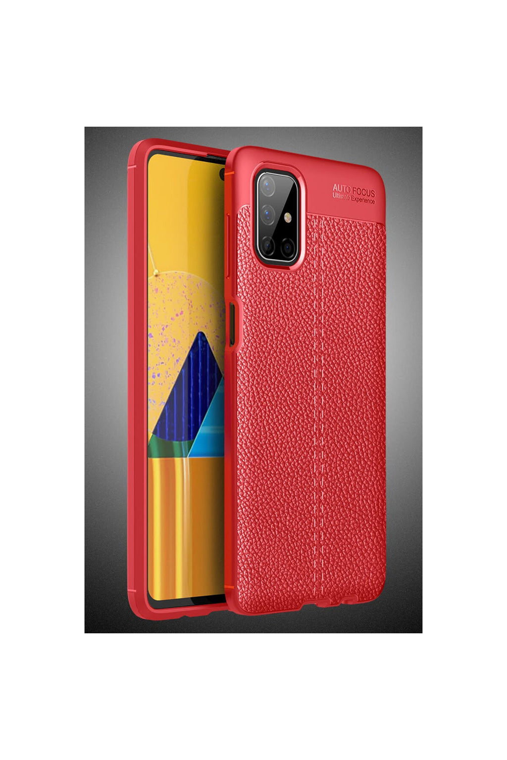 Samsung Galaxy M51 Uyumlu Kılıf Auto Focus Kapak - Kırmızı