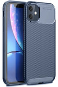 Apple iPhone 11 Uyumlu Kılıf Auto Focus Karbon Kapak - Lacivert