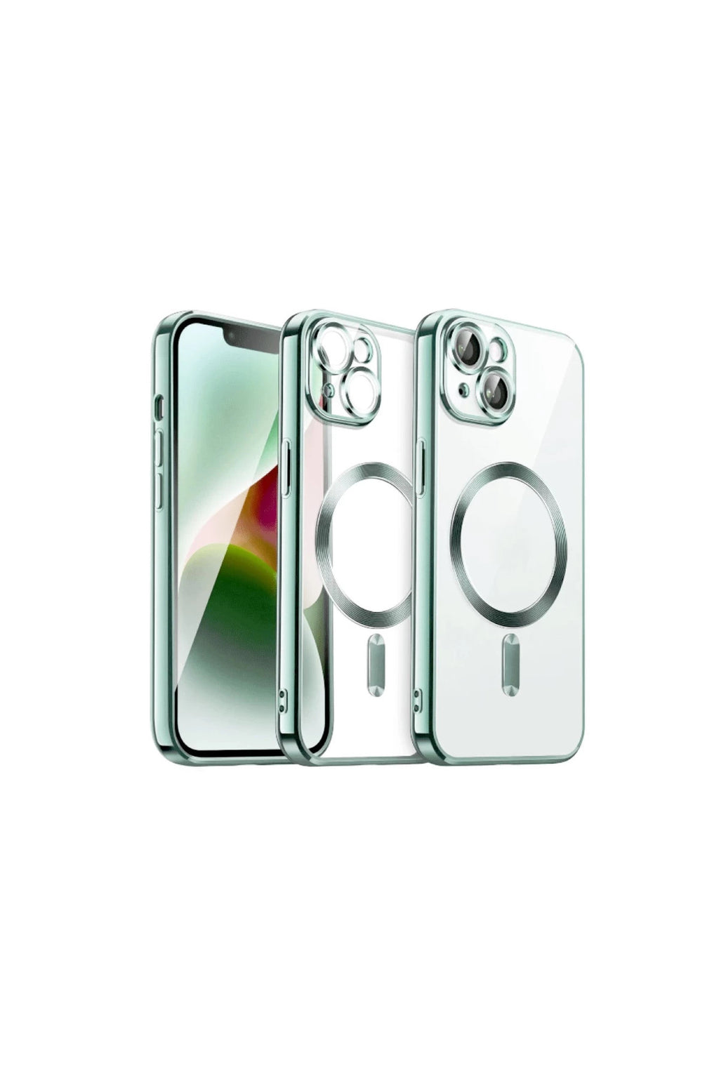Apple iPhone 15 Uyumlu Kılıf Kross Magneticsafe Kapak - Açık Yeşil