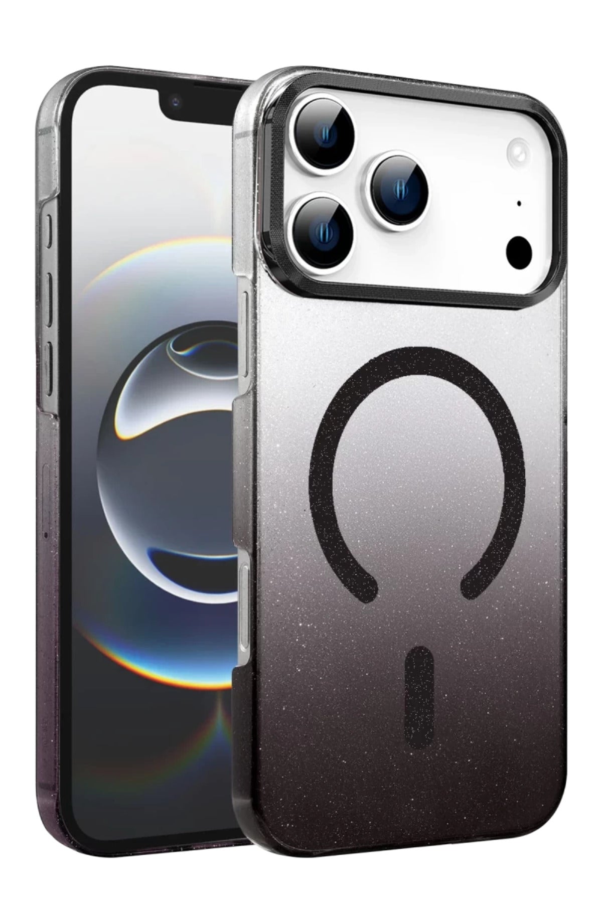 Apple iPhone 17 Pro Uyumlu Glossy Magsafe Kapak - Siyah
