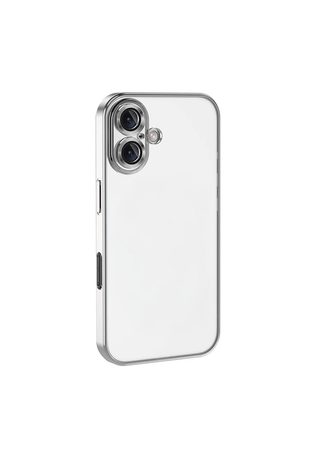 Apple iPhone 17 Uyumlu Lensli Silikon - Gümüş