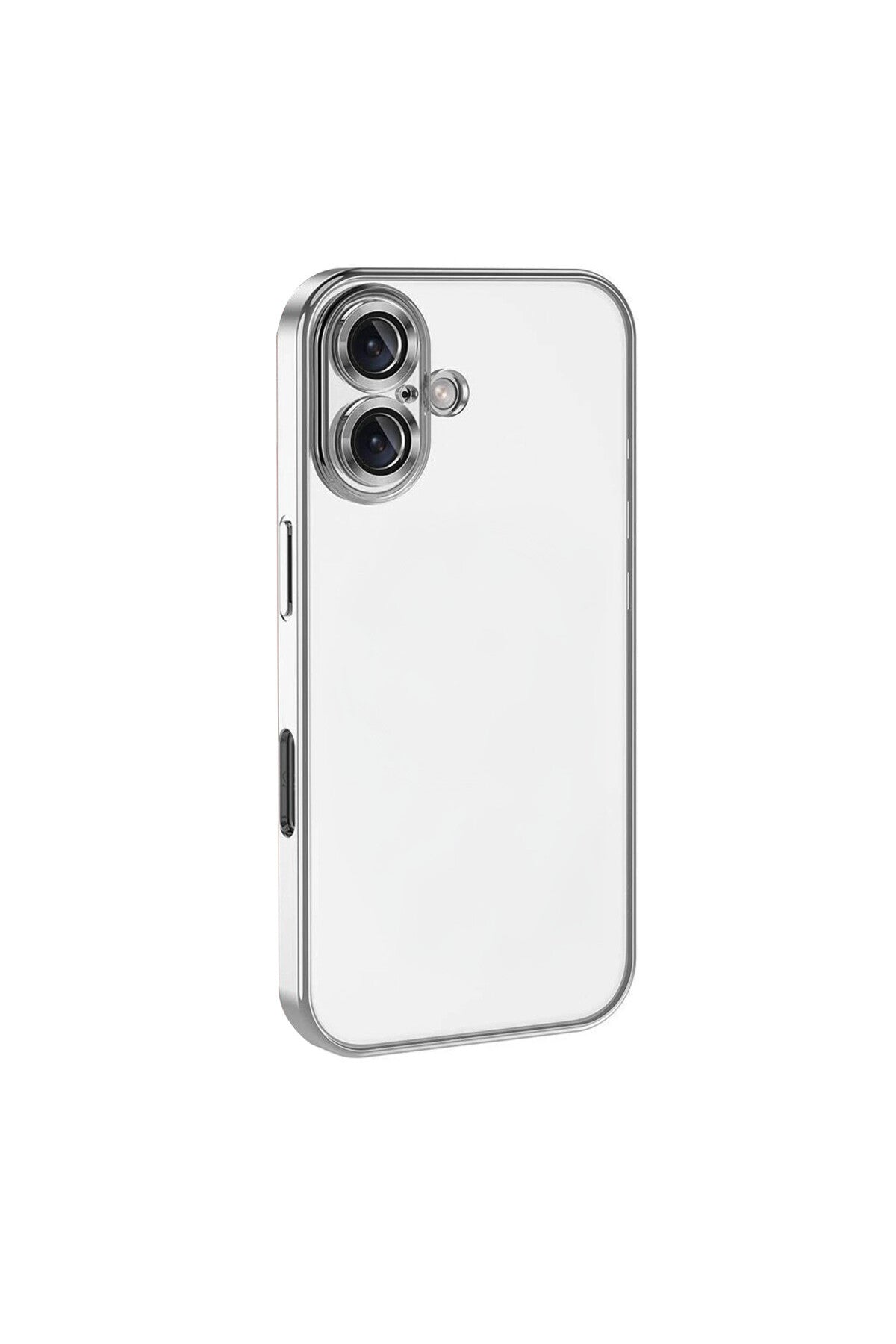 Apple iPhone 17 Uyumlu Lensli Silikon - Gümüş