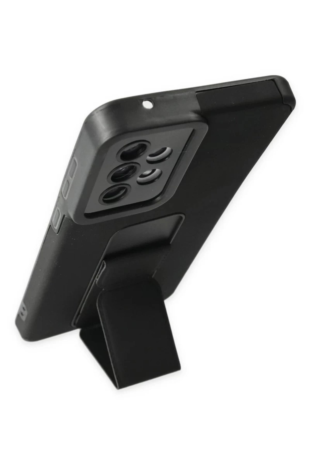 Samsung Galaxy A33 5G Uyumlu Kılıf Mega Standlı Silikon - Siyah
