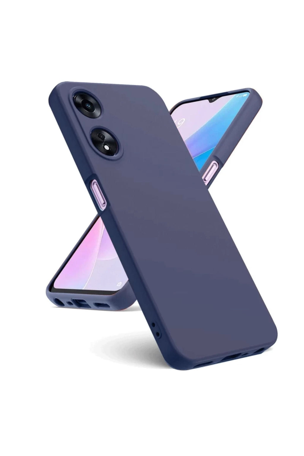 Oppo A38 Uyumlu Kılıf First Silikon - Lacivert
