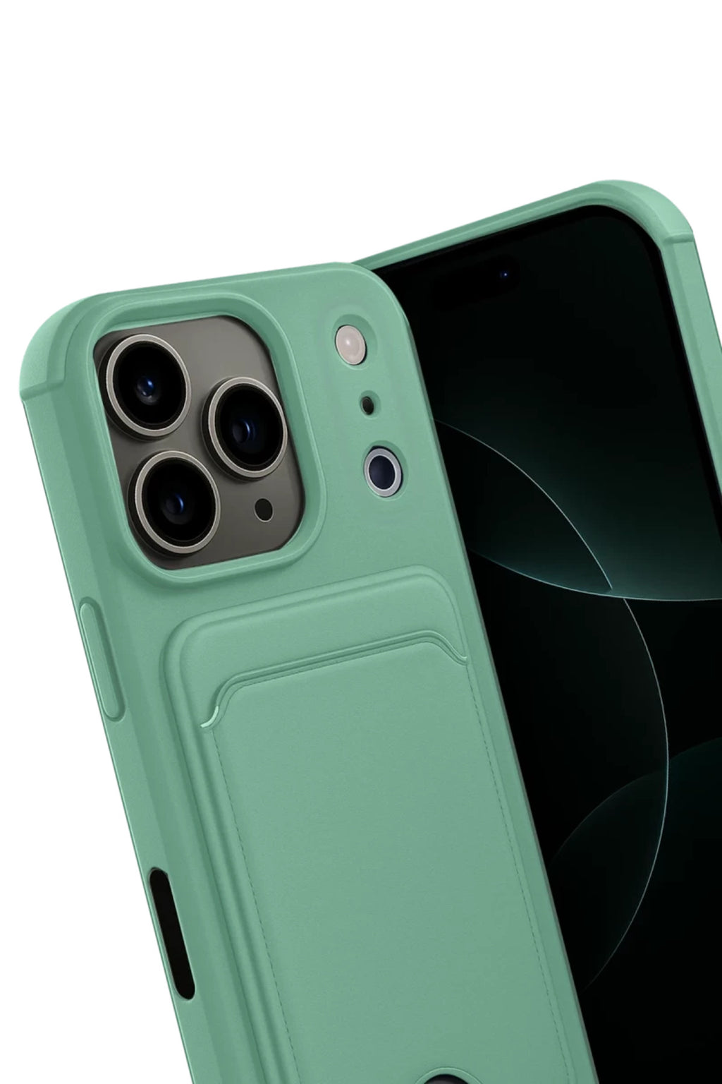 Apple iPhone 17 Pro Uyumlu Kelvin Kartvizitli Silikon - Açık Yeşil