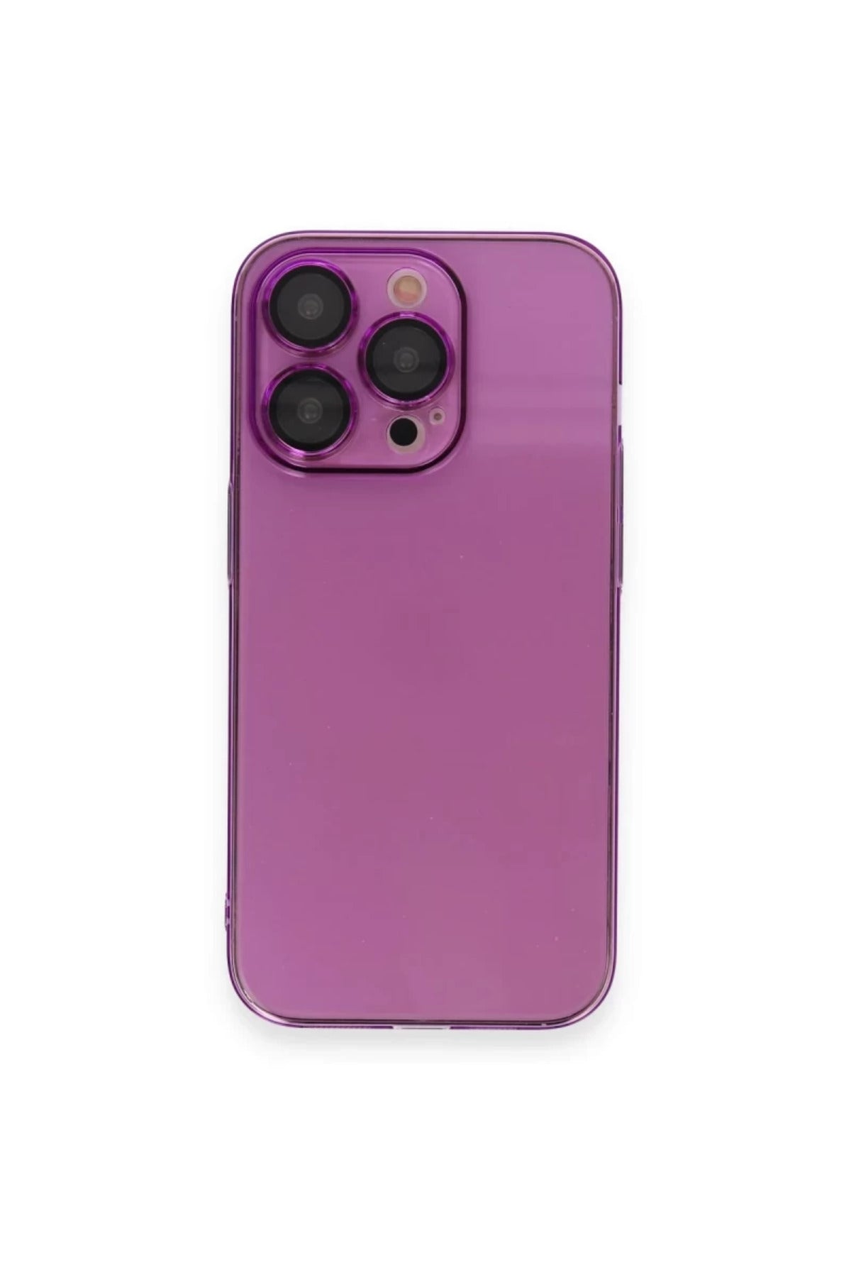 Apple iPhone 14 Pro Max Uyumlu Kılıf Armada Lensli Kapak - Mor