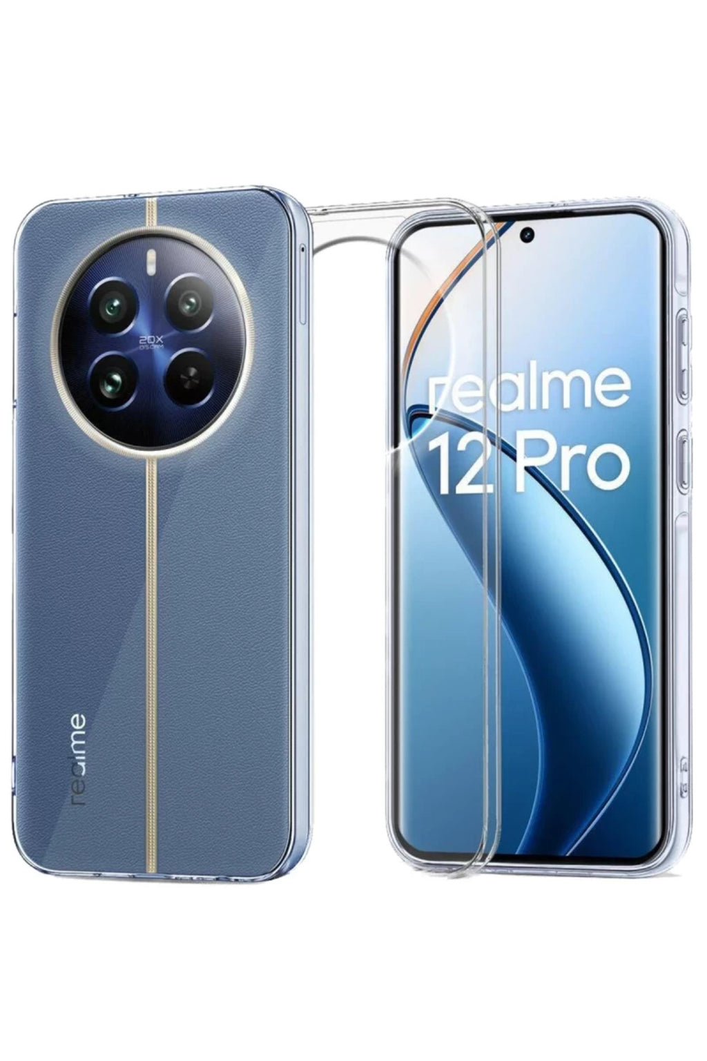 Realme 12 Pro Plus Uyumlu Kılıf Lüx Şeffaf Silikon
