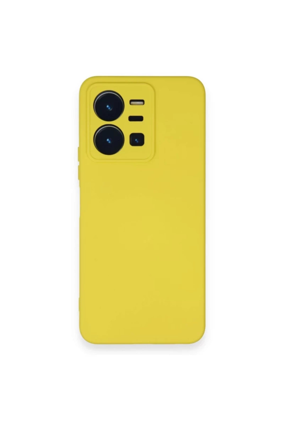 Vivo Y35 Uyumlu Kılıf Nano içi Kadife Silikon - Sarı