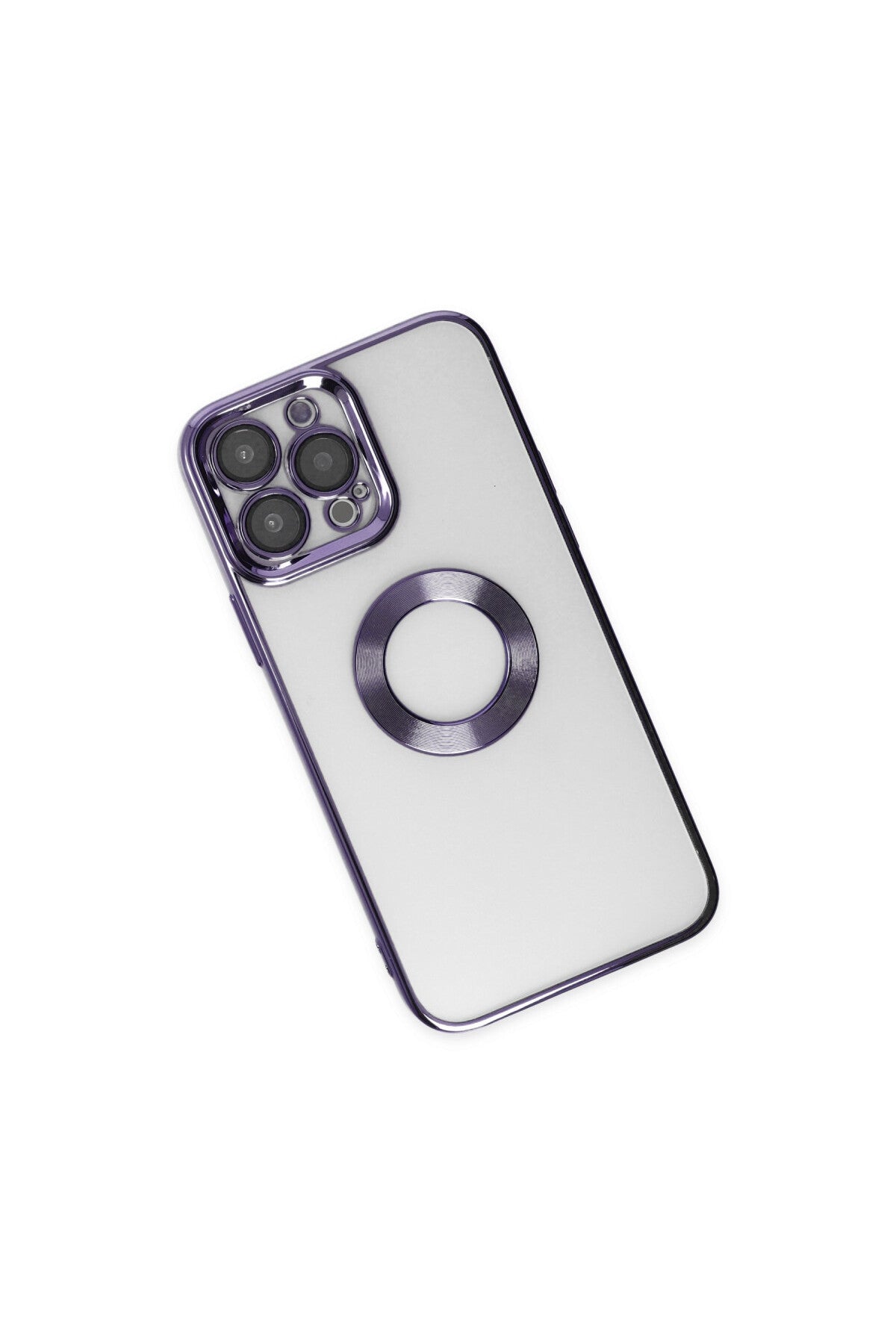 Apple iPhone 14 Pro Uyumlu Kılıf Slot Silikon - Mor