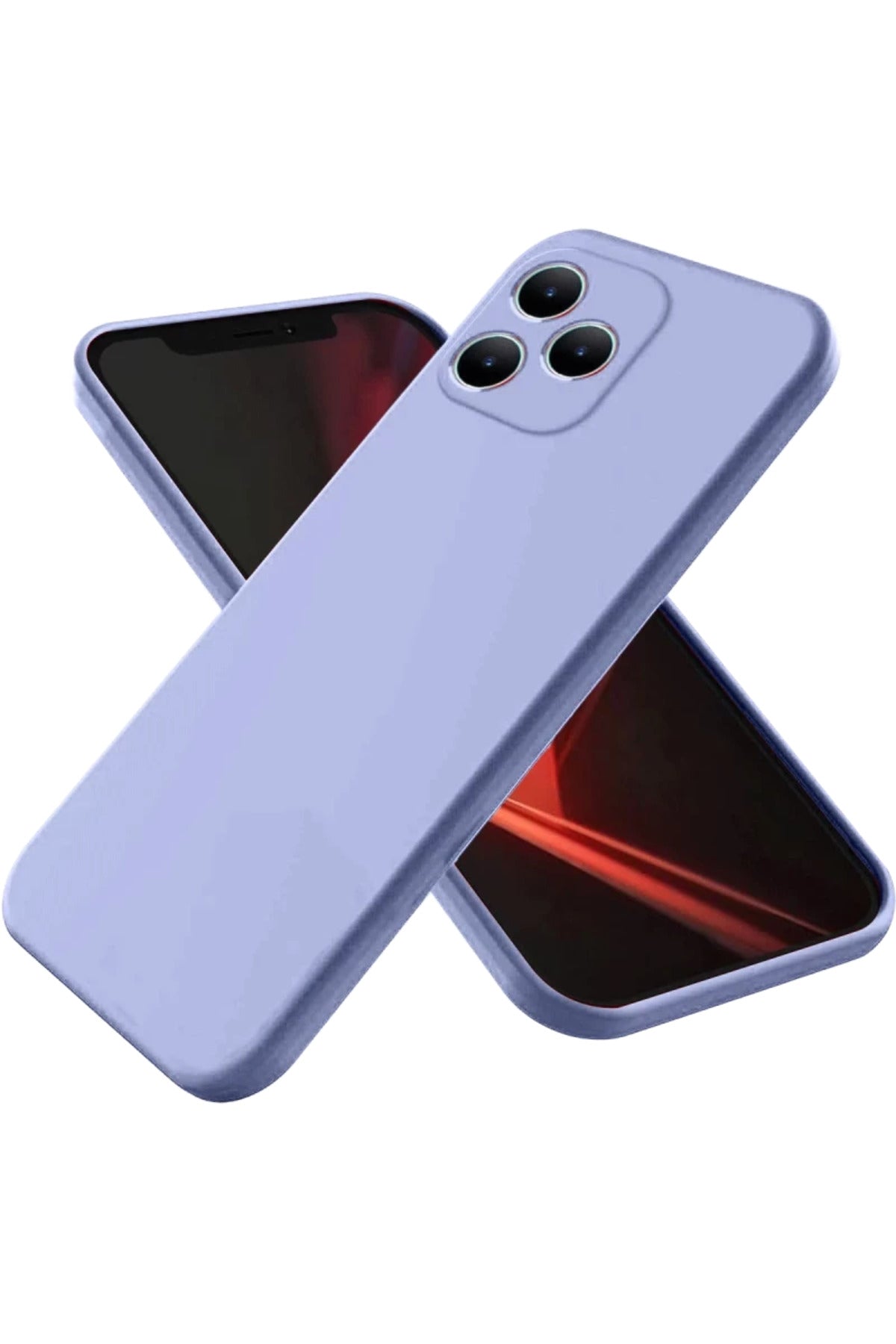 Realme Note 50 4G Uyumlu Kılıf First Silikon - Lila