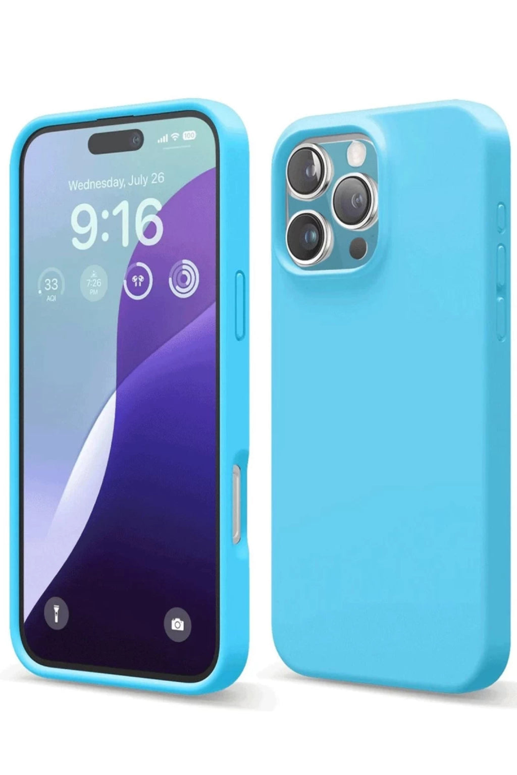 Apple iPhone 16 Pro Max Uyumlu Kılıf Nano içi Kadife Silikon - Mavi