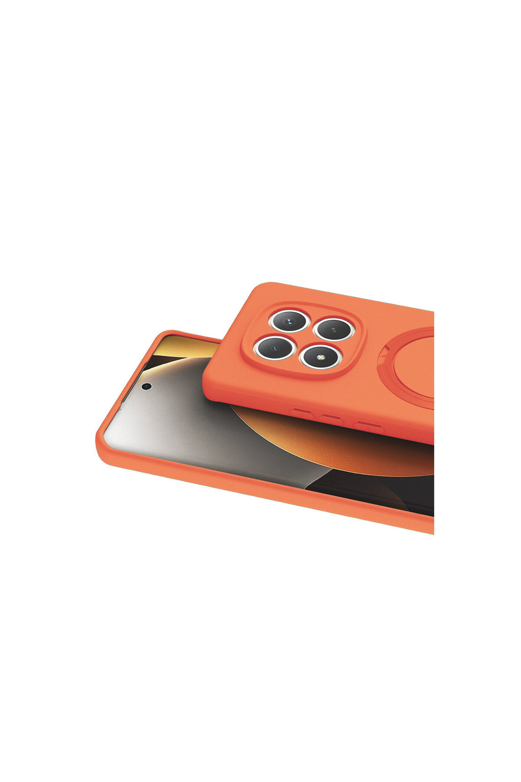 Xiaomi Redmi Note 15 Pro 5G Uyumlu Regal Magsafe Standlı Kapak - Turuncu