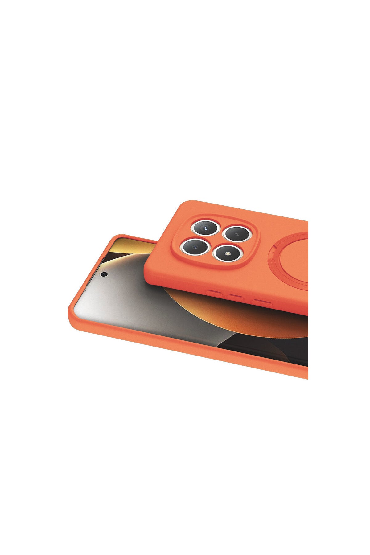Xiaomi Redmi Note 15 Pro 5G Uyumlu Regal Magsafe Standlı Kapak - Turuncu