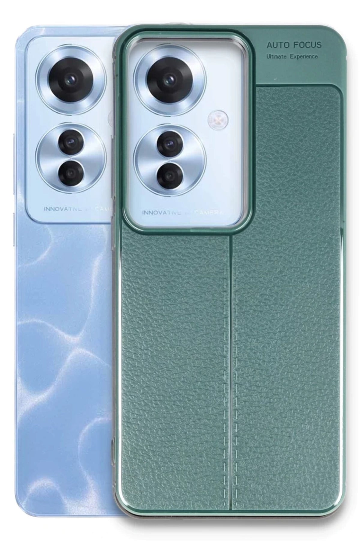 Oppo Reno 11F Uyumlu Kılıf Auto Focus Kapak - Koyu Yeşil