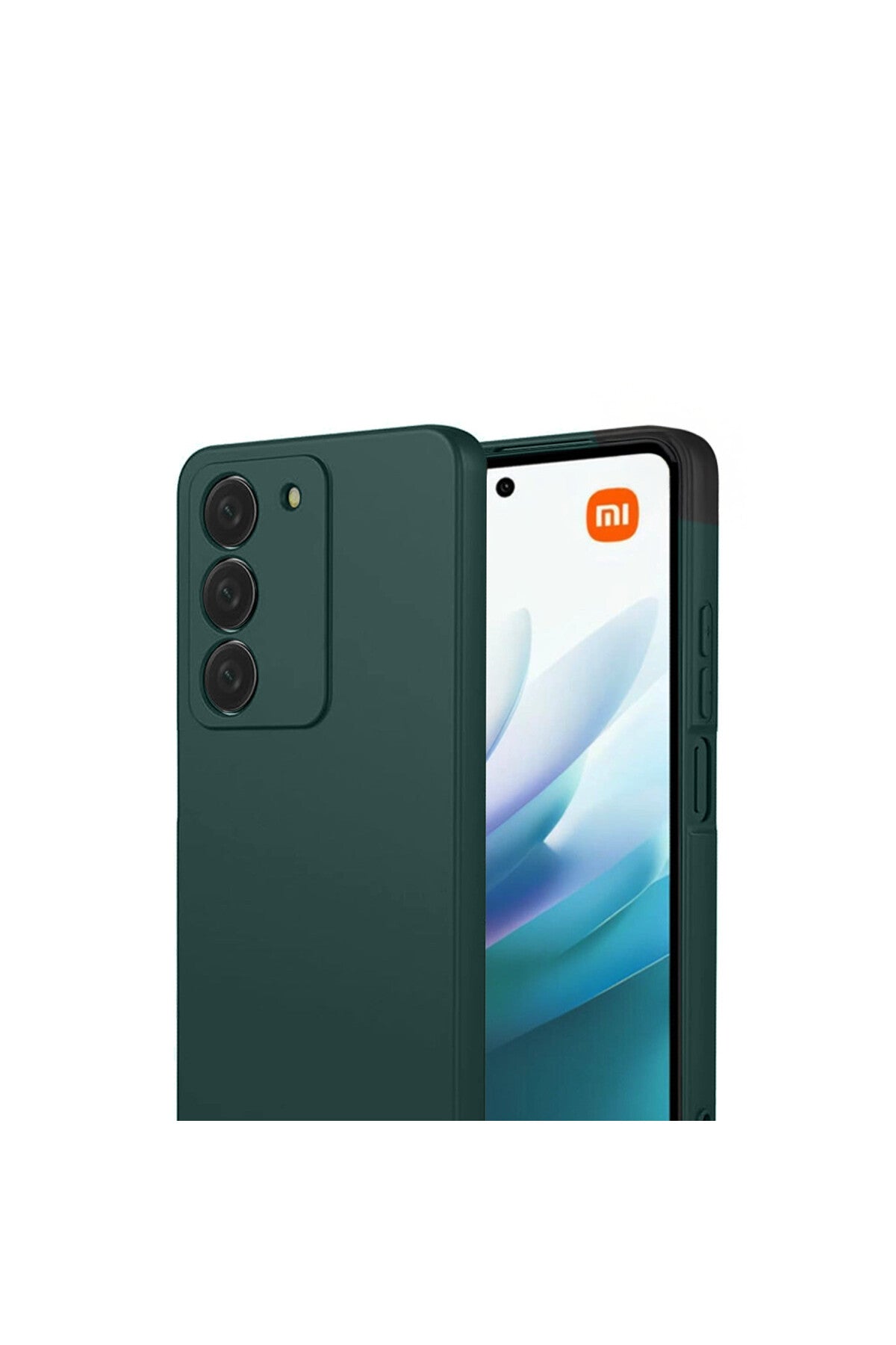 Xiaomi Redmi 15 4G Uyumlu First Silikon - Koyu Yeşil