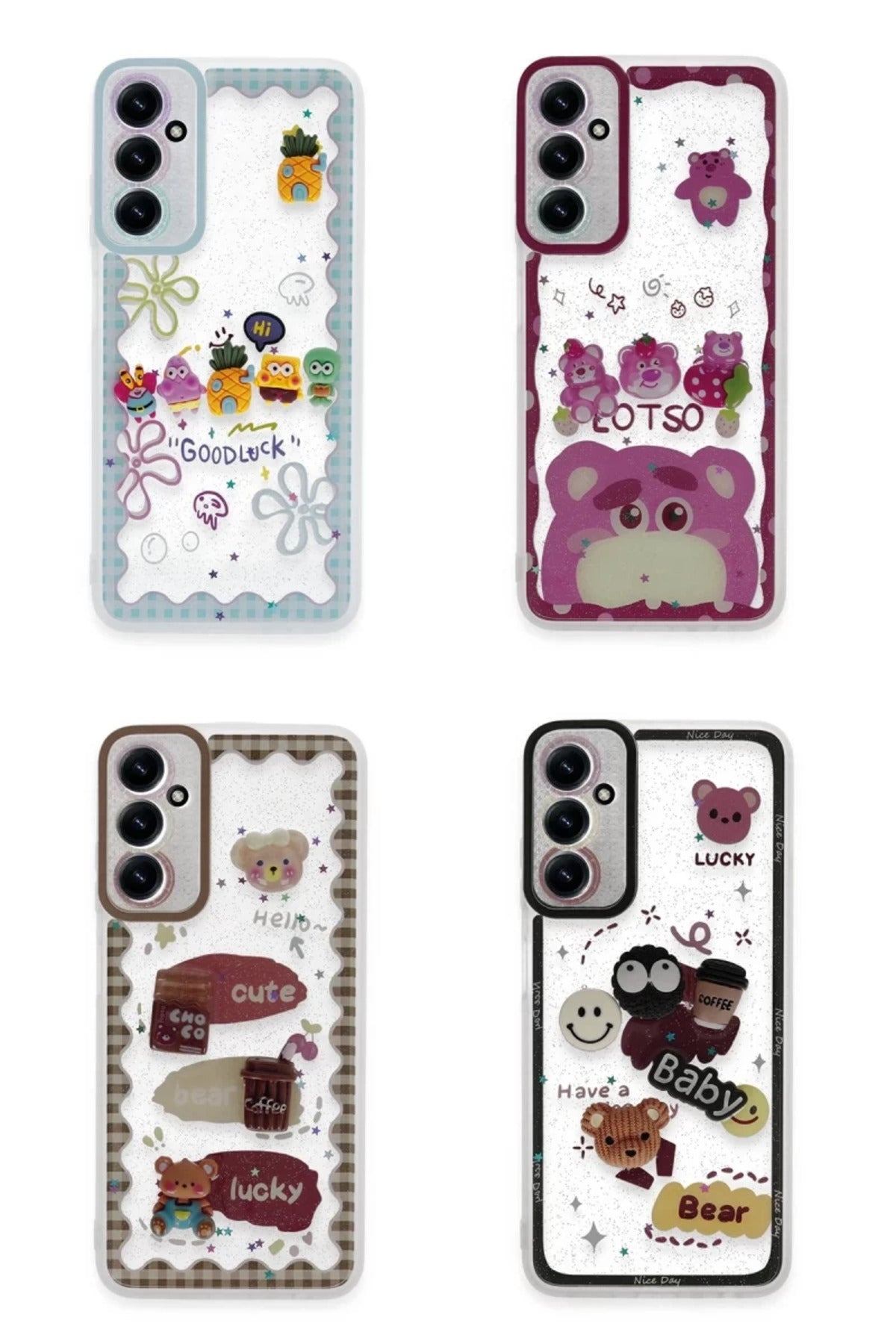 Samsung Galaxy A05S Uyumlu Kılıf Sweet Desenli Silikon Kapak - Şeffaf