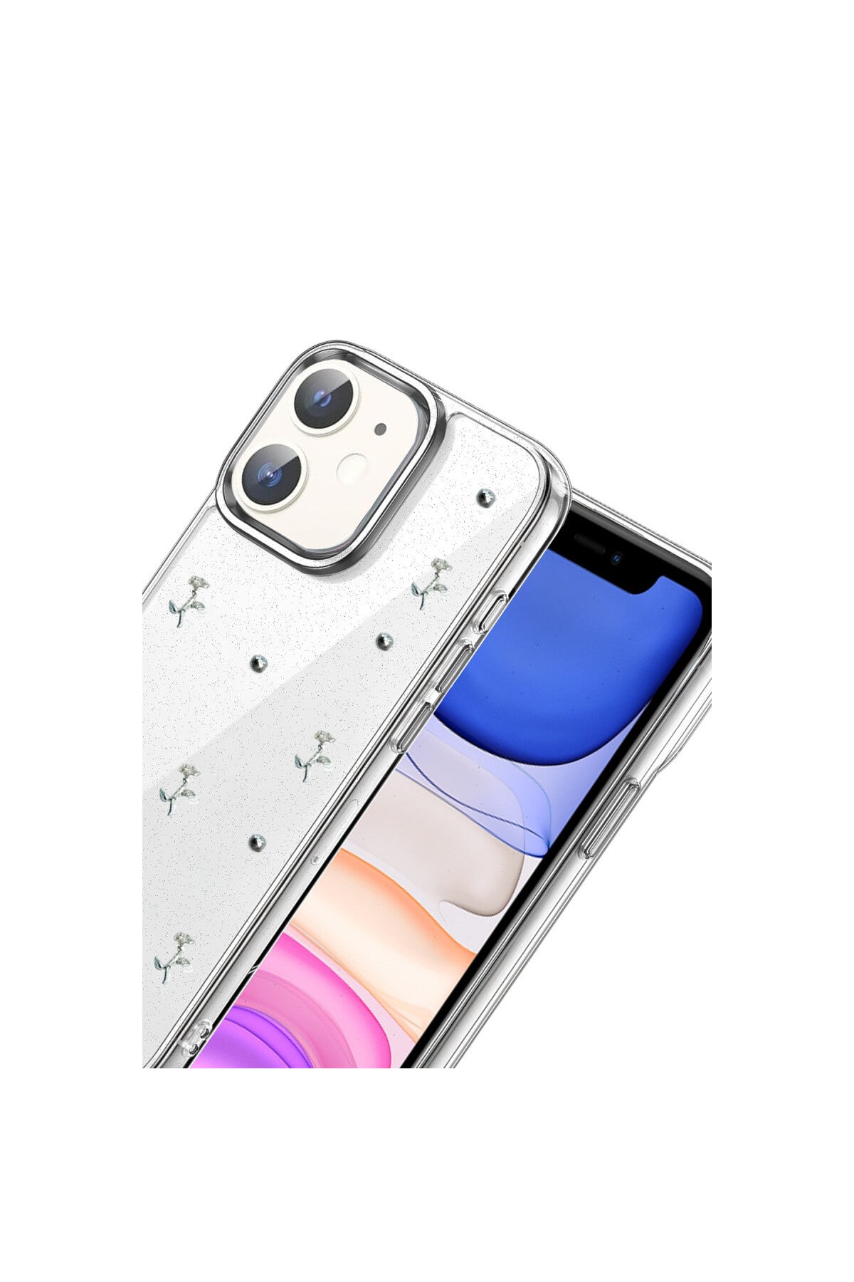 Apple iPhone 12 Uyumlu Fiyonk Desenli Kapak - Desen 4