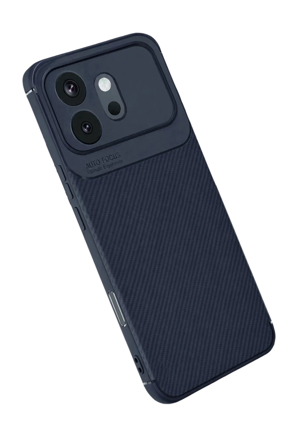 Huawei Honor 600 Uyumlu Auto Focus Karbon Kapak - Lacivert