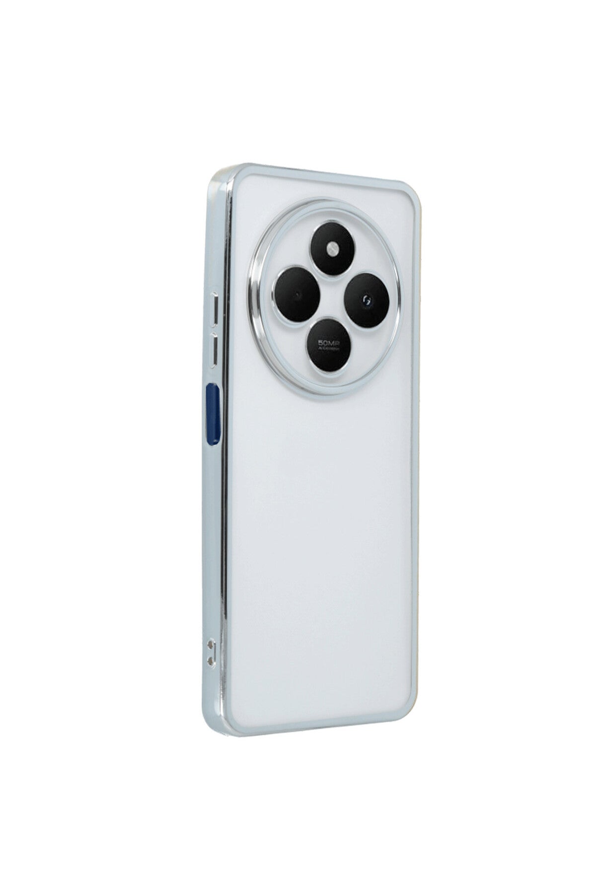 Xiaomi Redmi 14C Uyumlu Kılıf Lensli Silikon - Gümüş
