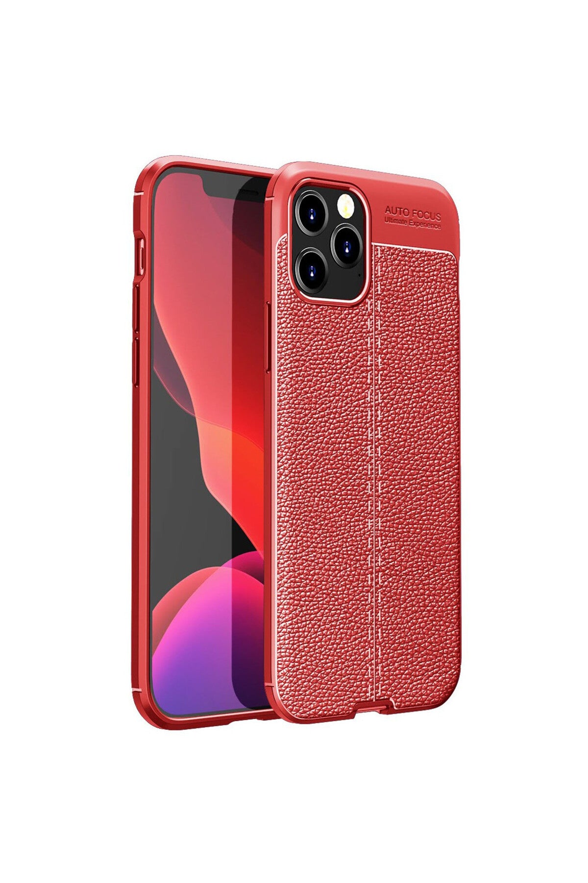 Apple iPhone 12 Pro Uyumlu Kılıf Auto Focus Kapak - Kırmızı