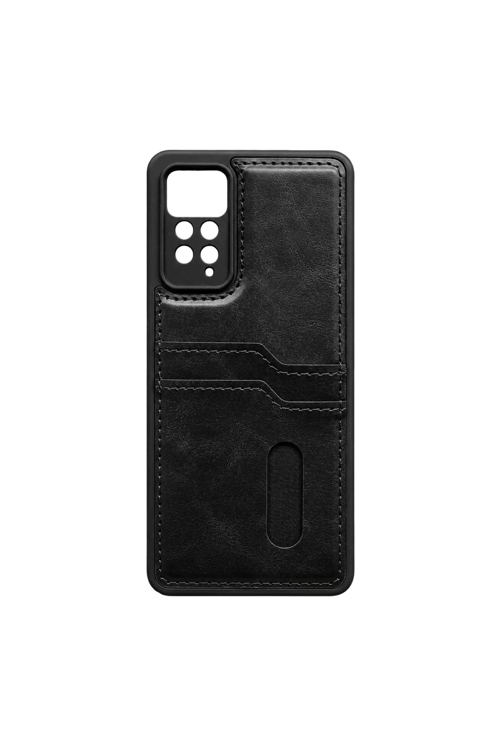 Xiaomi Redmi Note 12 Pro 4G Uyumlu Kılıf Sara Kartvizitli Deri Kılıf - Siyah