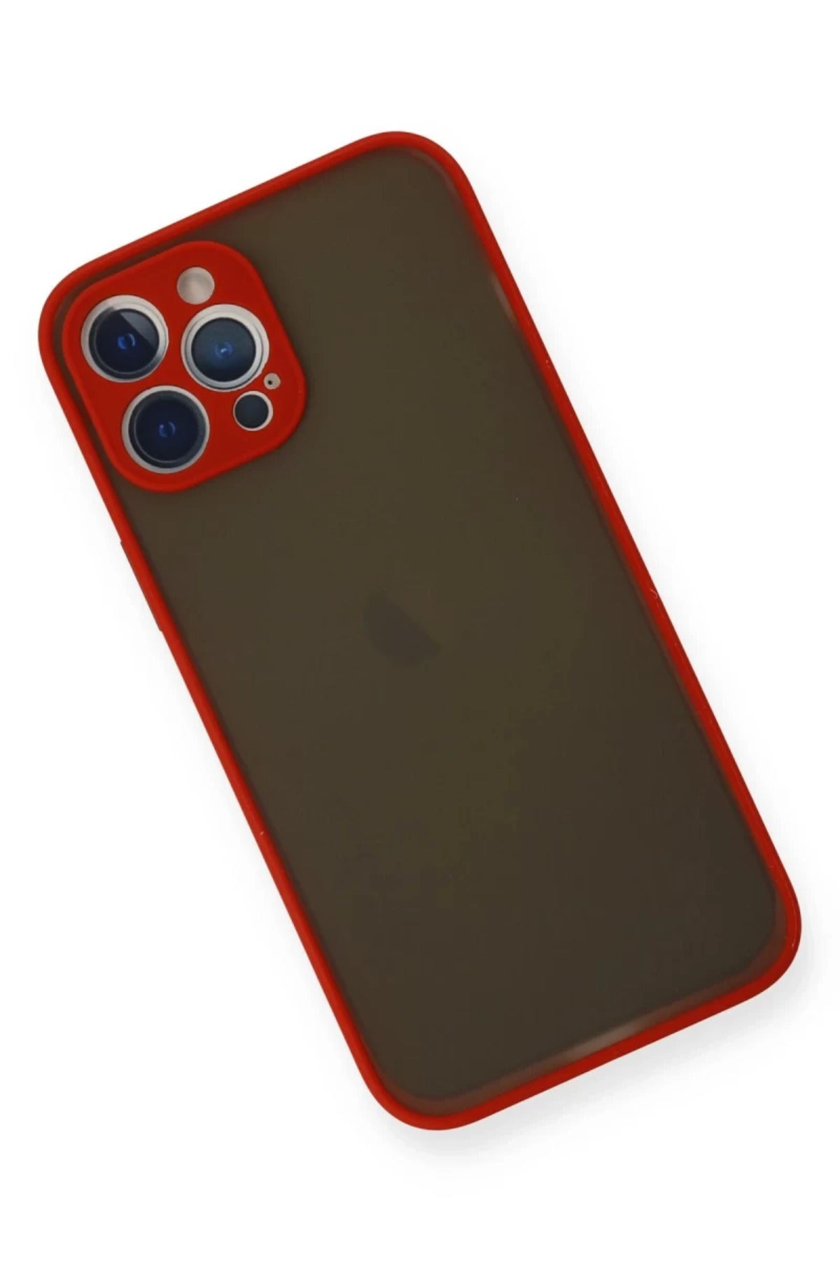 Apple iPhone 12 Pro Max Uyumlu Kılıf Montreal Silikon Kapak - Kırmızı