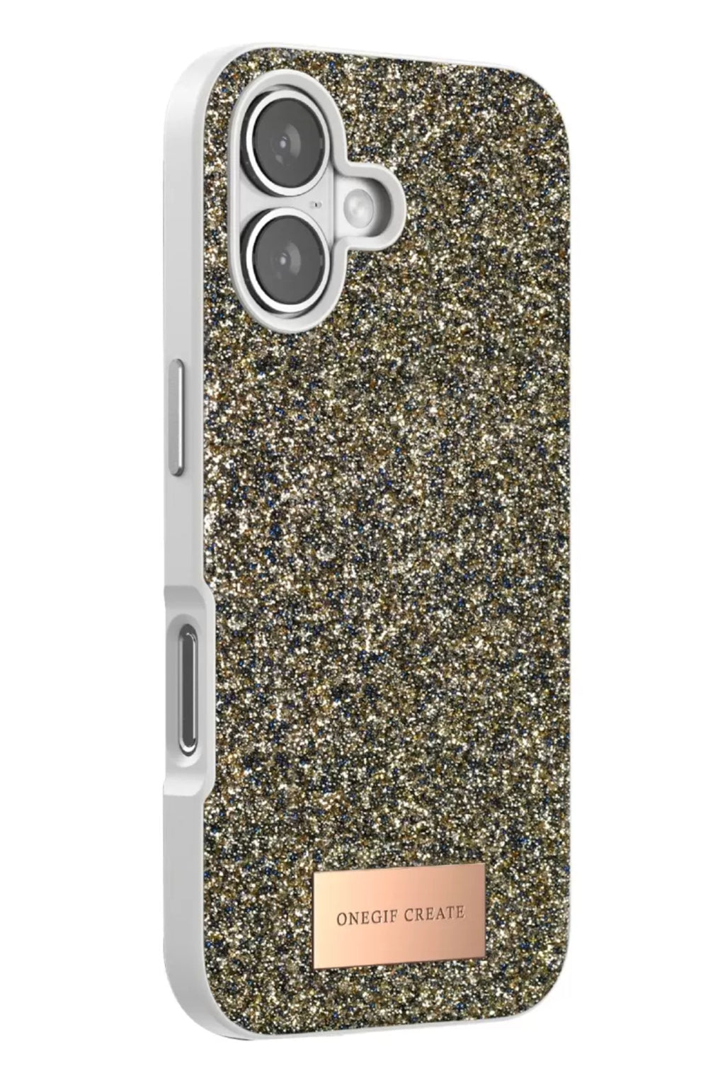 Onegif Apple iPhone 17 Uyumlu Bright Simli Kapak - Çöl Titanyum