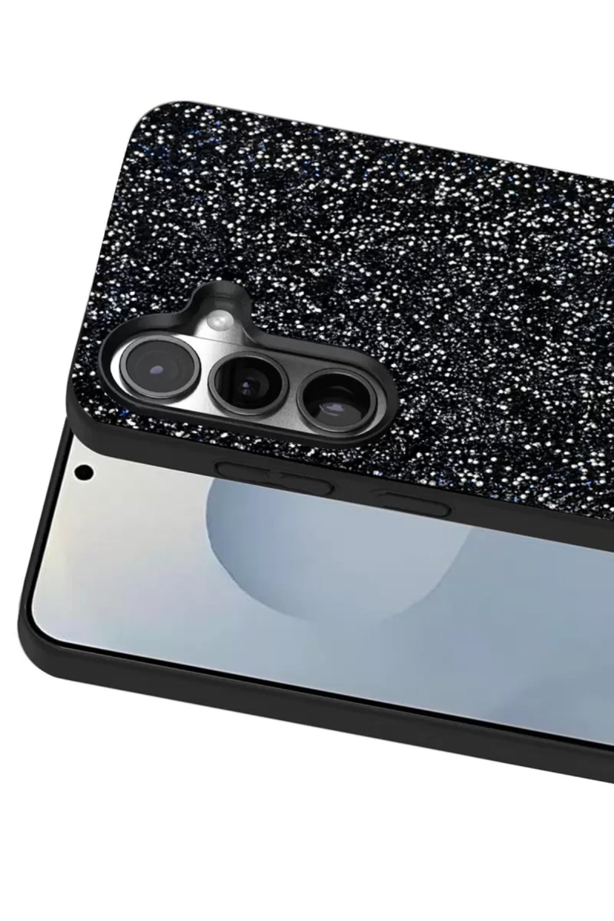 Onegif Samsung Galaxy S25 Plus Uyumlu Bright Simli Kapak - Siyah