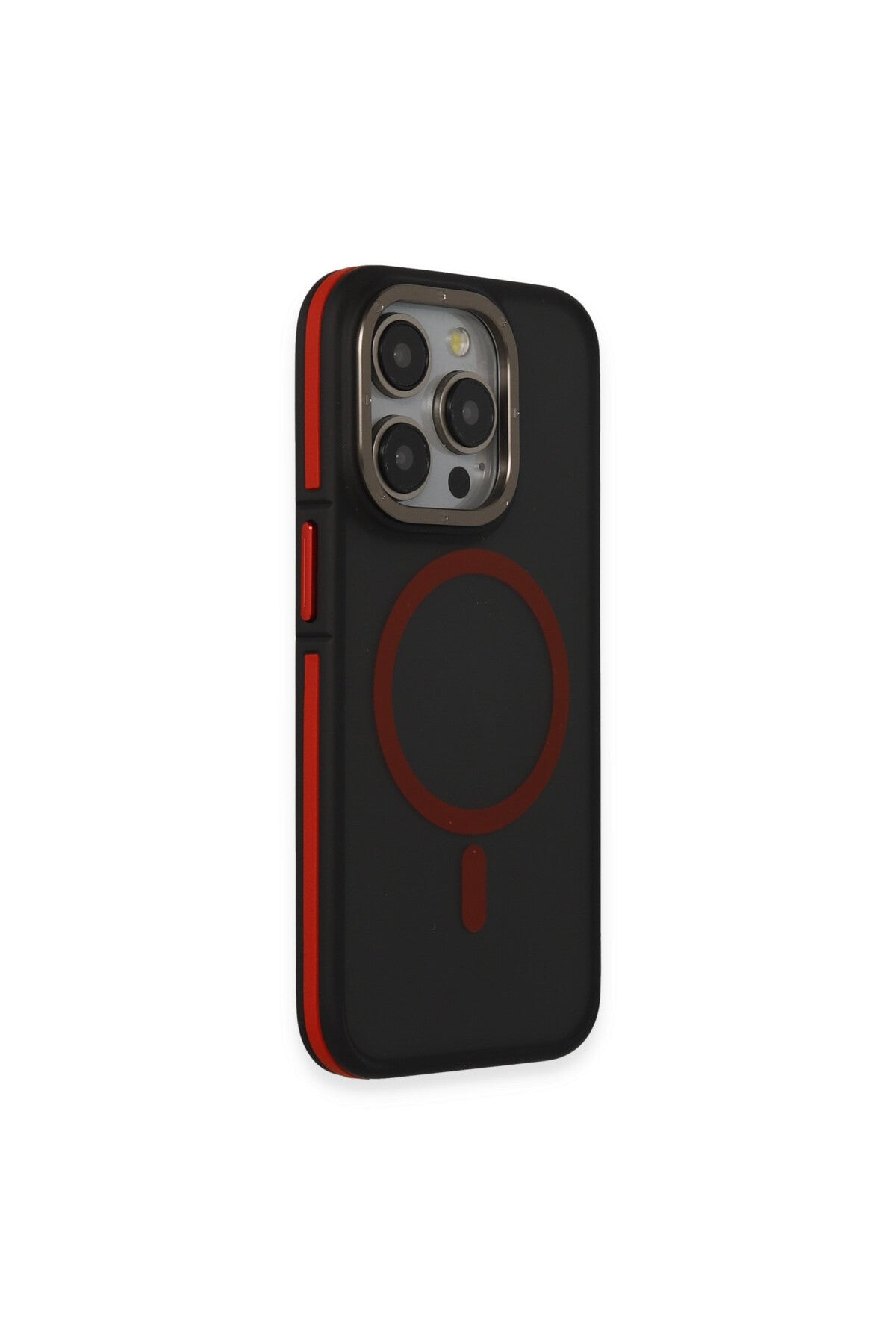 Joko Apple iPhone 14 Pro Max Uyumlu Kılıf Rocky Magsafe Kapak - Siyah-Kırmızı