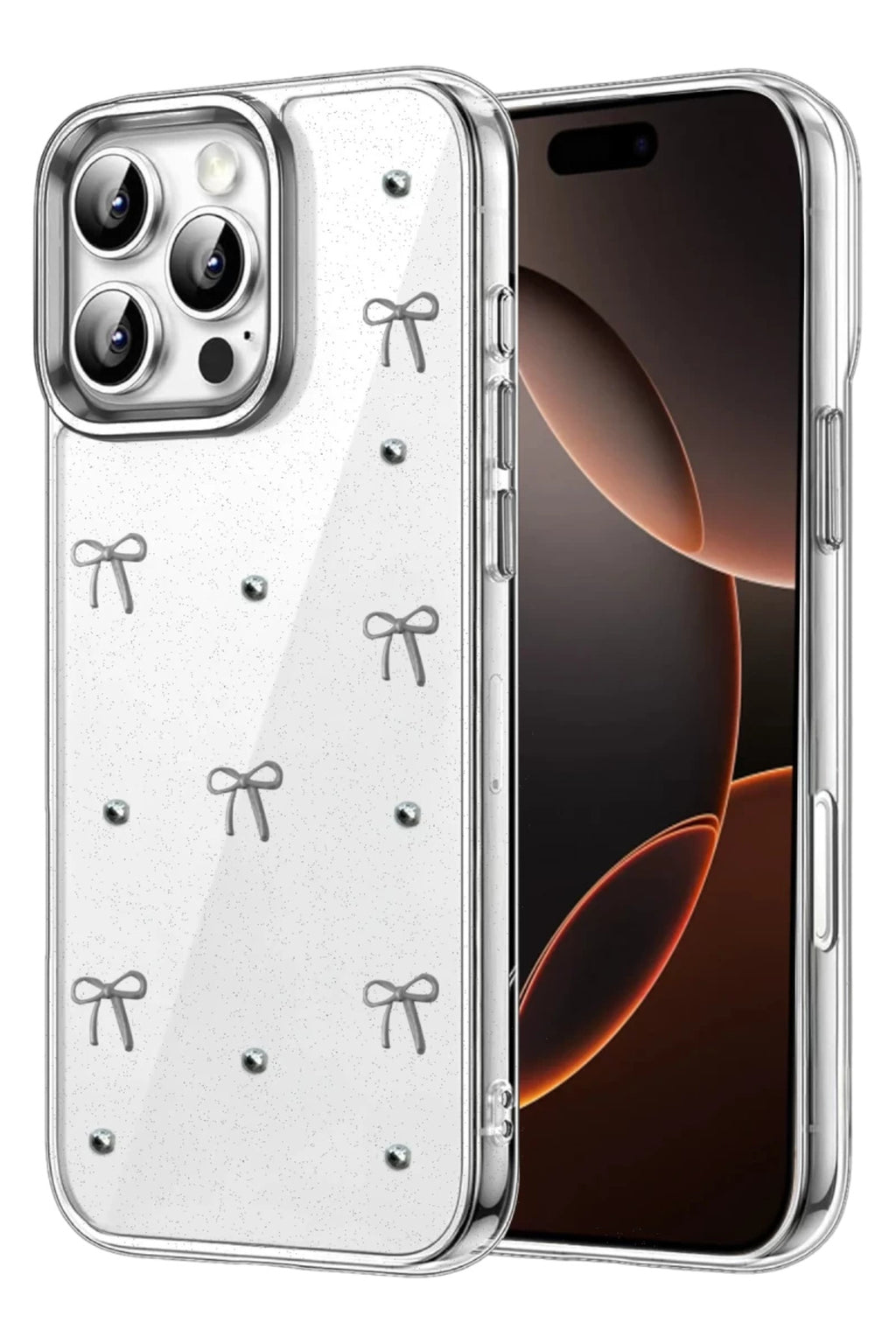 Apple iPhone 16 Pro Max Uyumlu Fiyonk Desenli Kapak - Desen 5