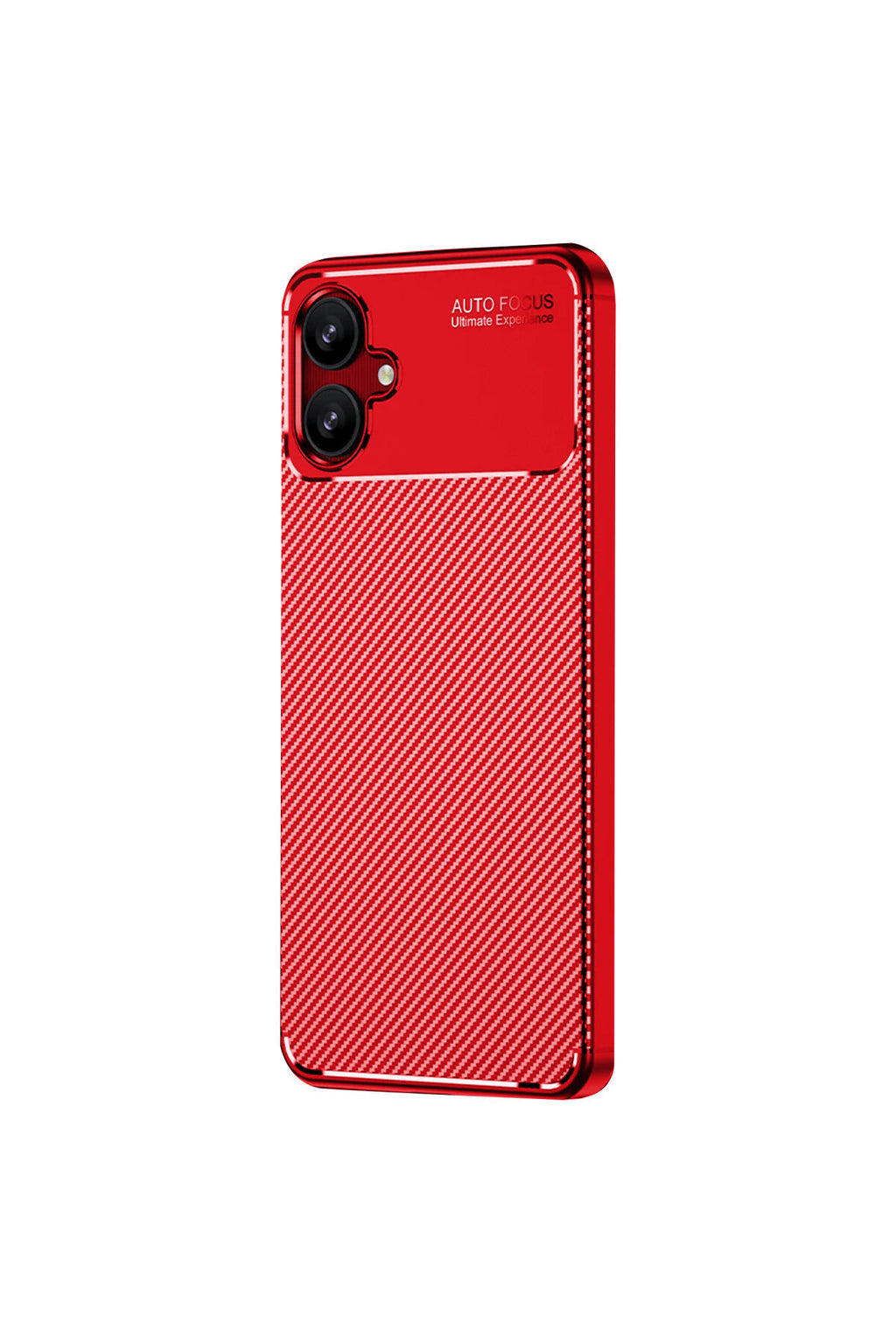 Samsung Galaxy A06 Uyumlu Kılıf Auto Focus Karbon Kapak - Kırmızı