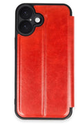 Apple iPhone 16 Uyumlu Kılıf Flip Cover - Kırmızı