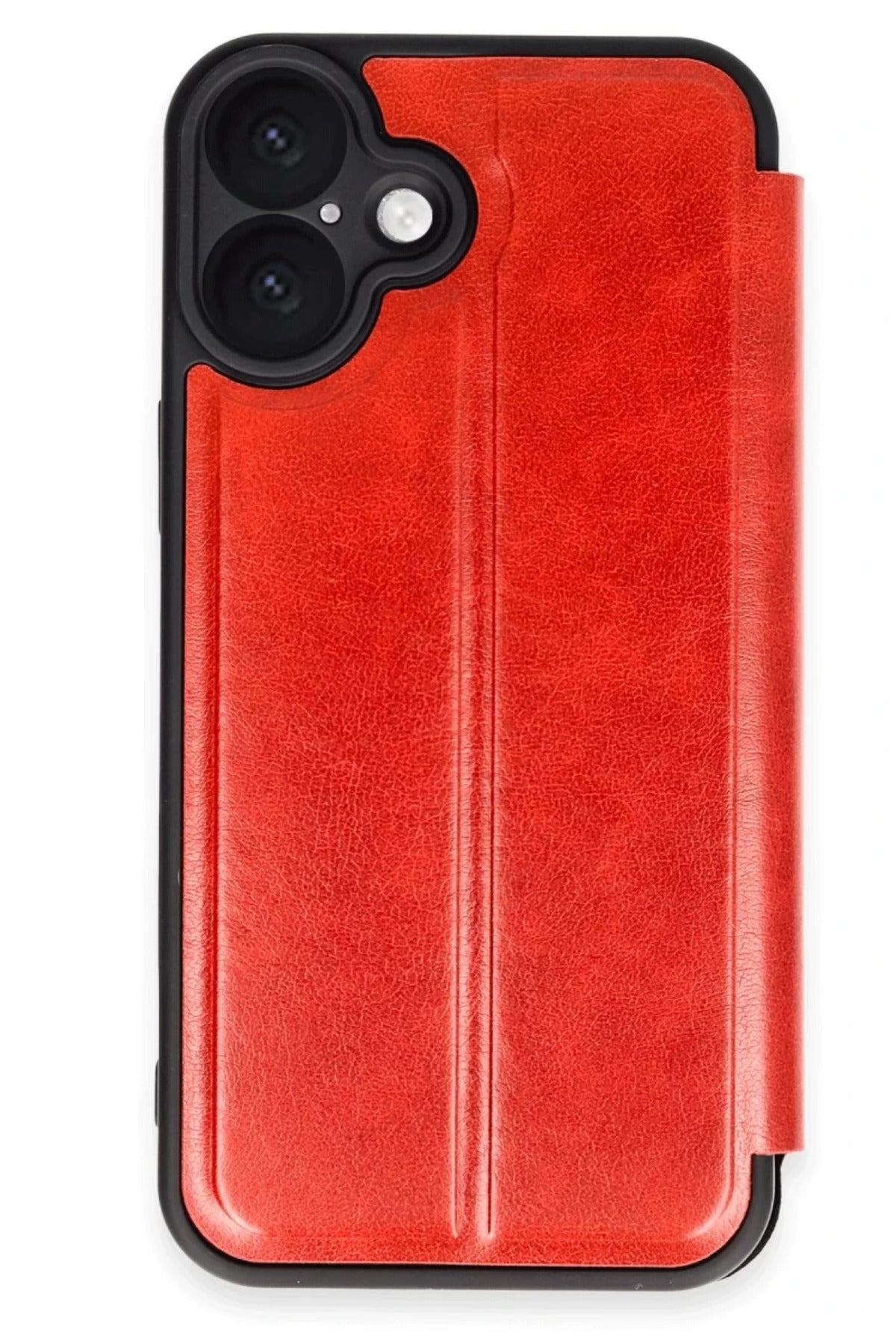 Apple iPhone 16 Uyumlu Kılıf Flip Cover - Kırmızı
