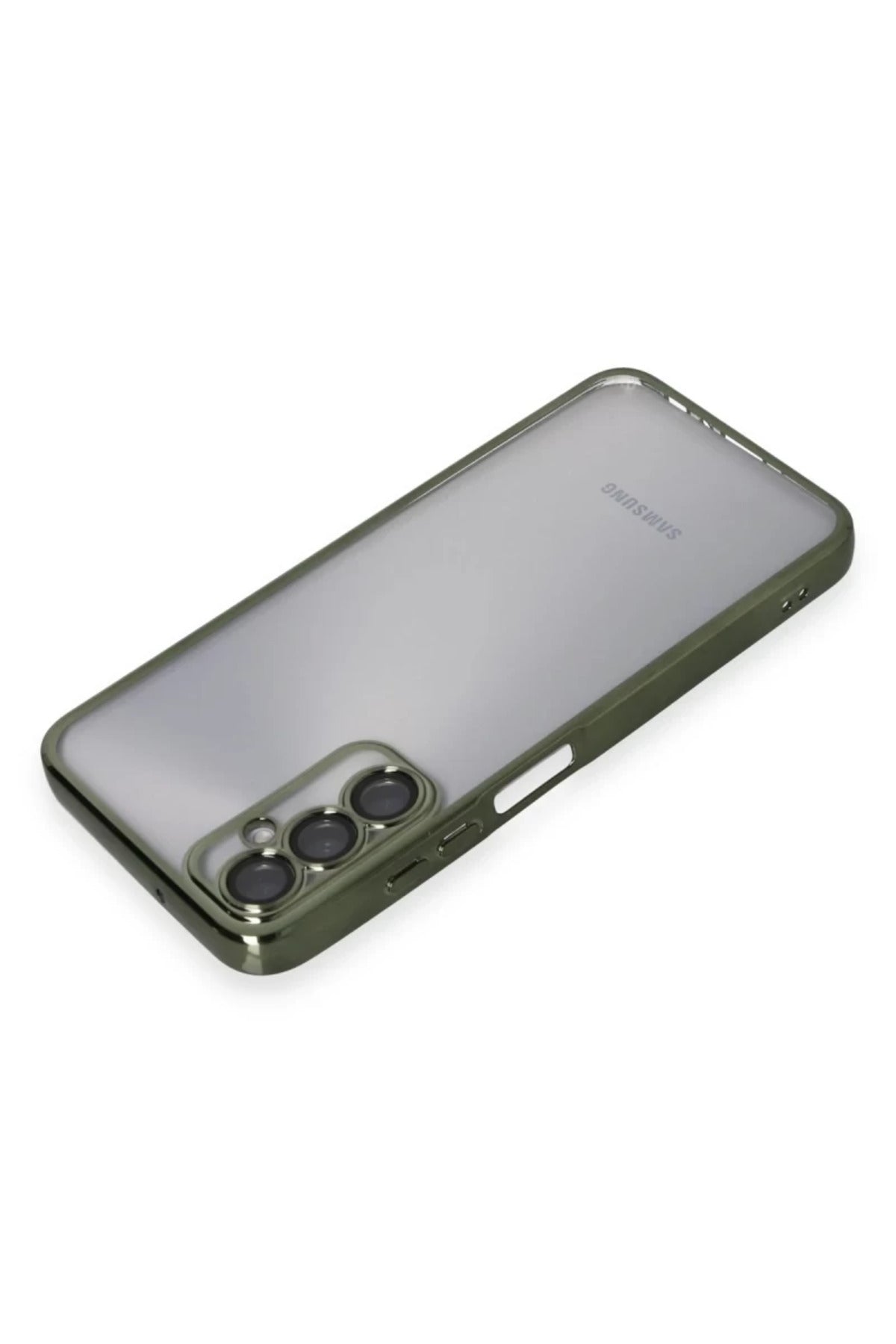 Samsung Galaxy A05S Uyumlu Kılıf Lensli Silikon - Yeşil