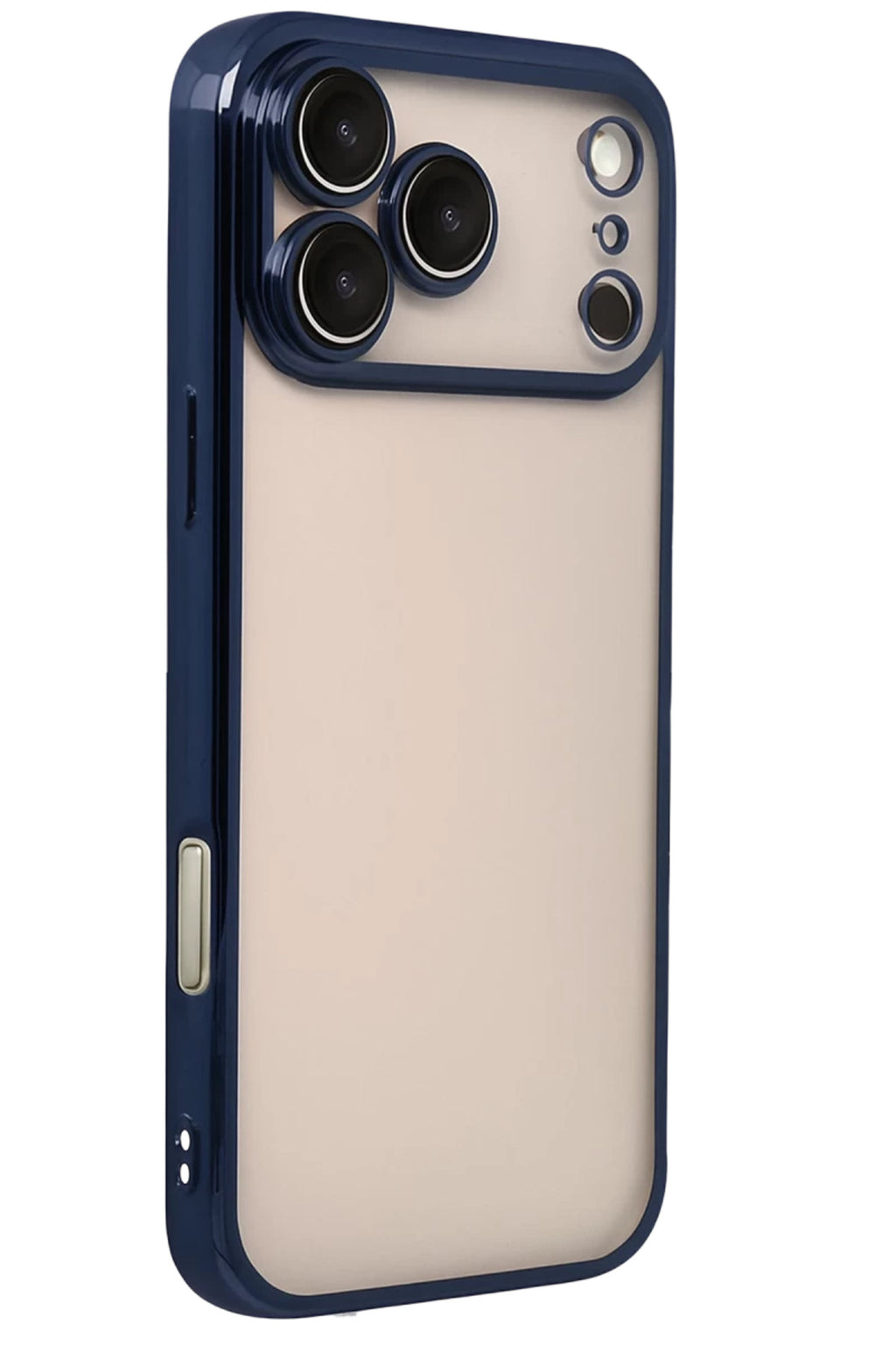 Apple iPhone 17 Pro Max Uyumlu Lensli Silikon - Lacivert