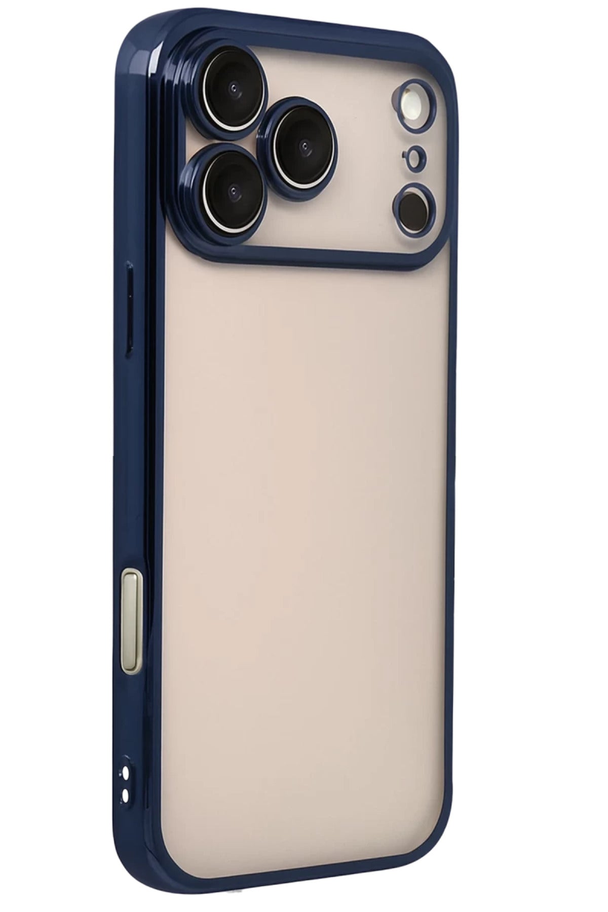 Apple iPhone 17 Pro Max Uyumlu Lensli Silikon - Lacivert