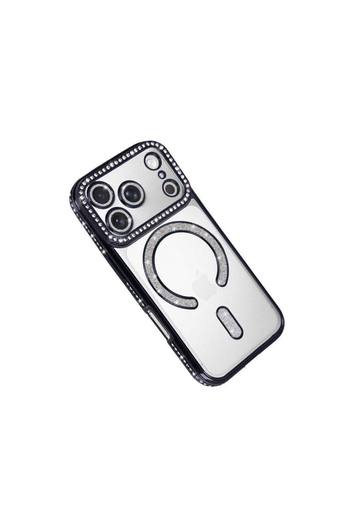 Apple iPhone 17 Pro Max Uyumlu Joke Simli Magneticsafe Kılıf - Siyah