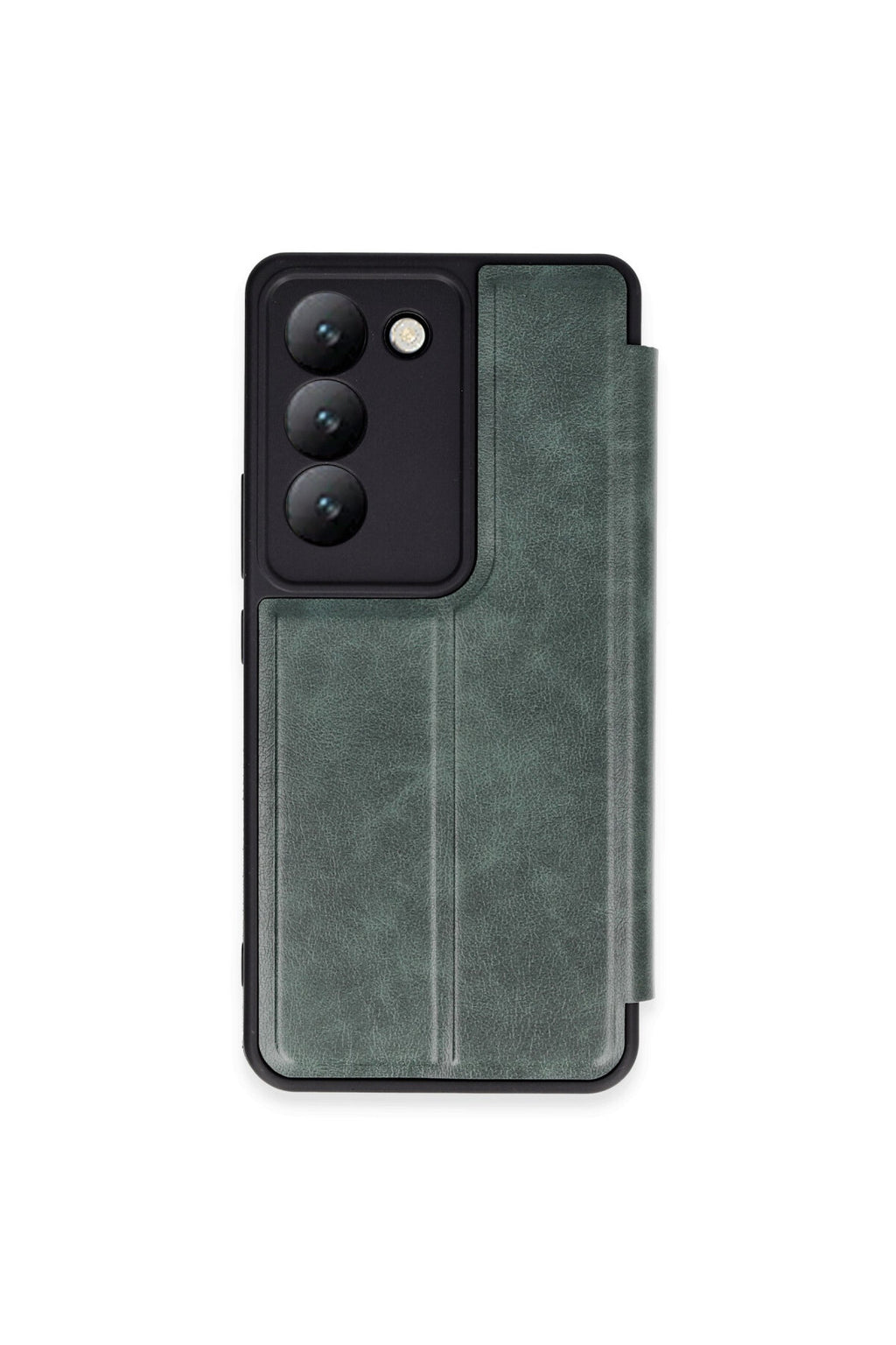 Vivo V30 Lite 4G Uyumlu Kılıf Flip Cover - Koyu Yeşil