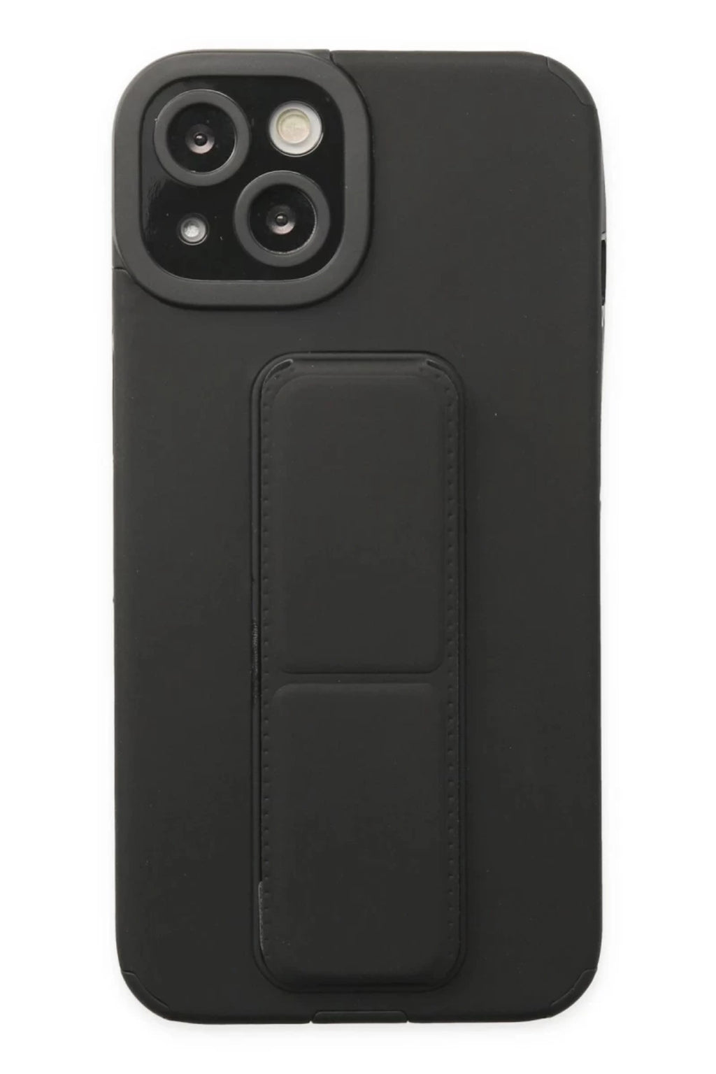 Apple iPhone 14 Plus Uyumlu Kılıf Mega Standlı Silikon - Siyah