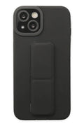 Apple iPhone 14 Plus Uyumlu Kılıf Mega Standlı Silikon - Siyah