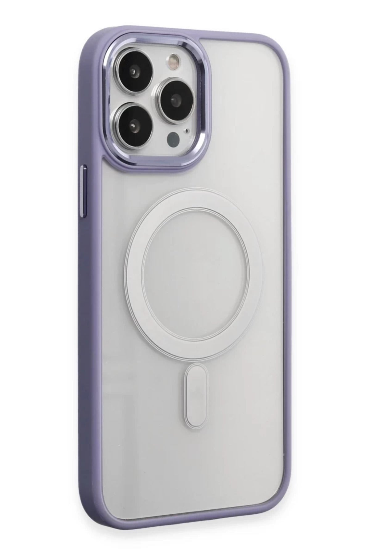 Apple iPhone 15 Pro Max Uyumlu Kılıf Room Magneticsafe Silikon - Lila