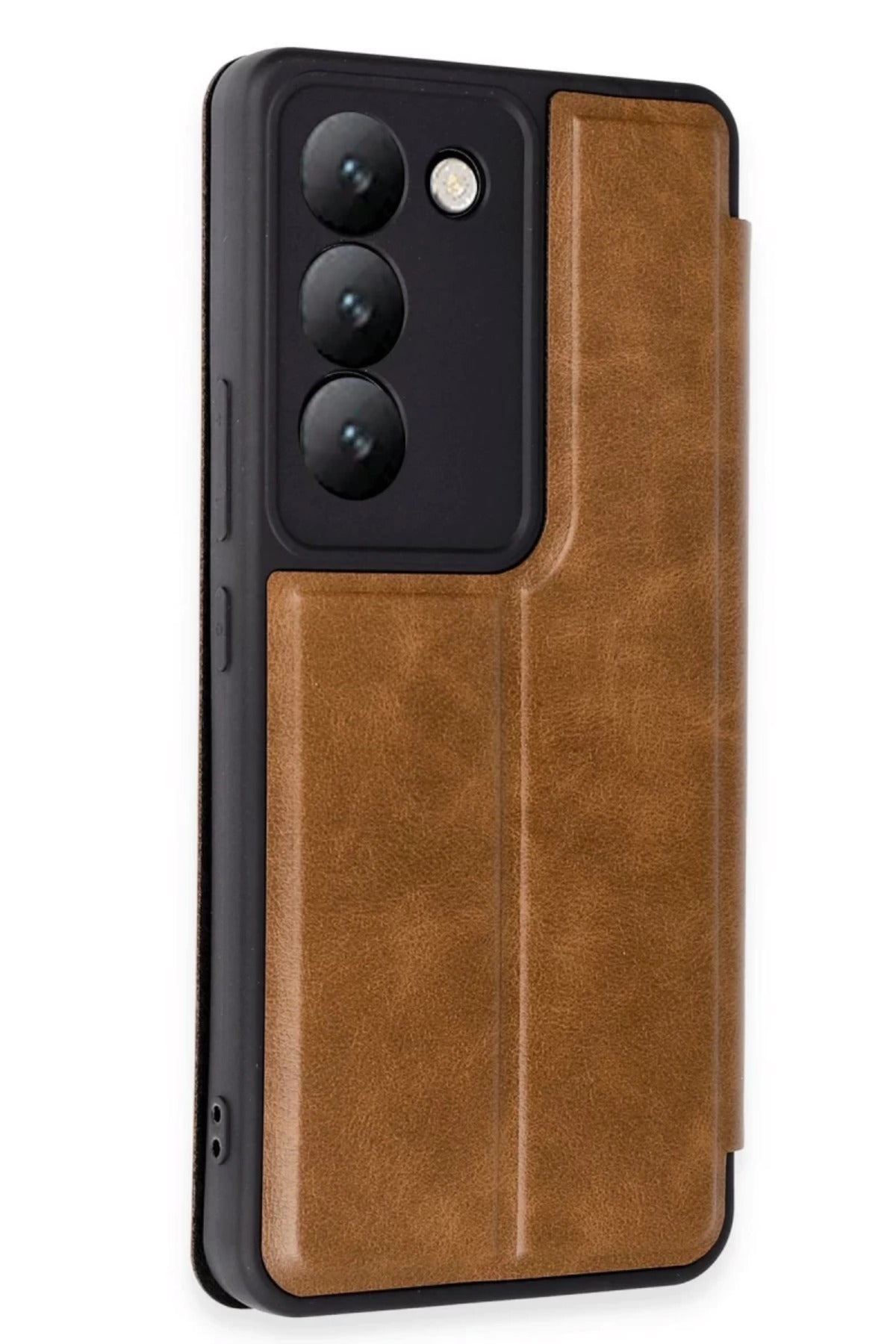 Vivo V30 Lite 4G Uyumlu Kılıf Flip Cover - Taba