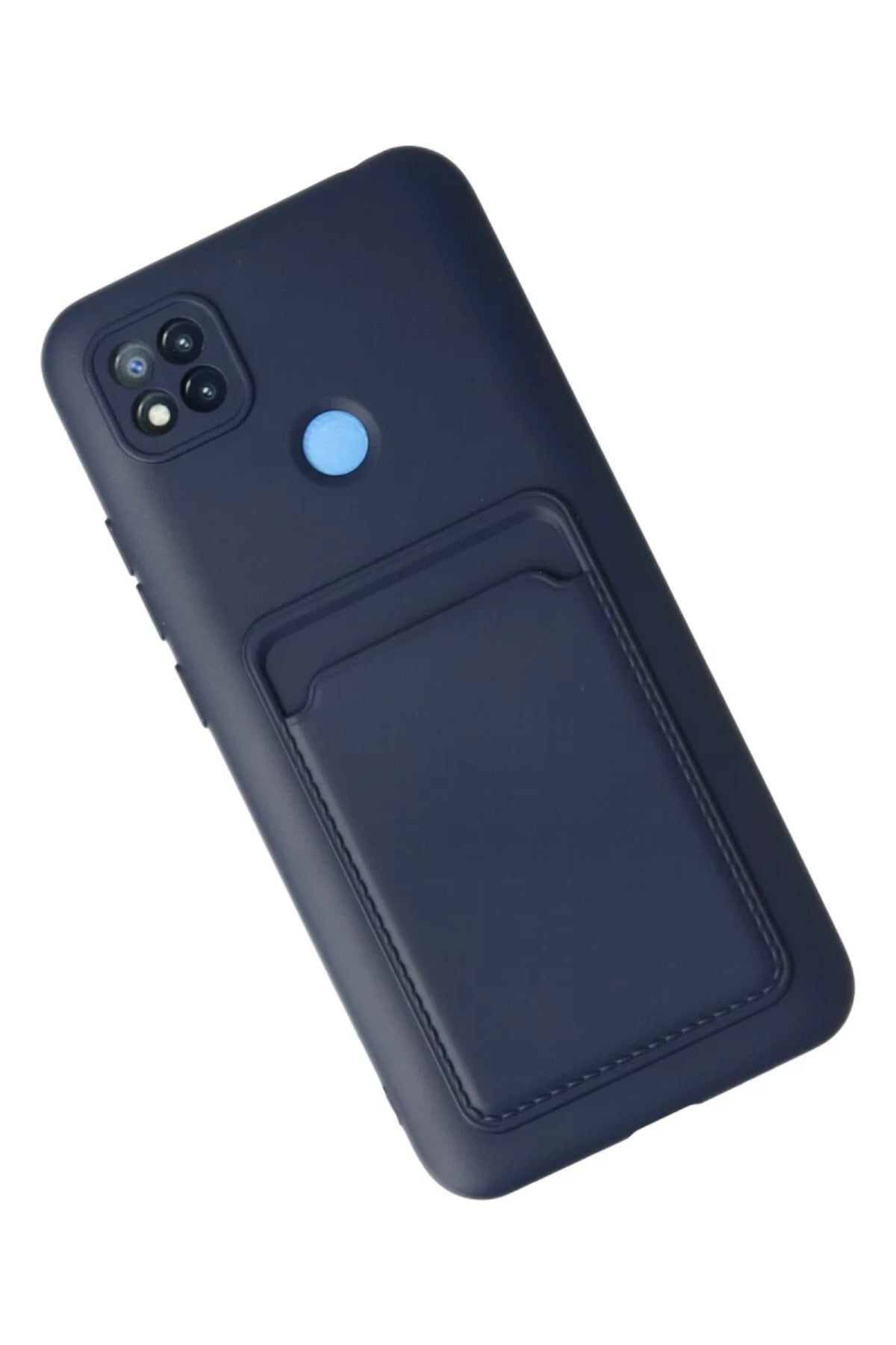 Xiaomi Redmi 9C Uyumlu Kılıf Kelvin Kartvizitli Silikon - Lacivert